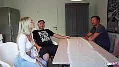 Cuckold Hubby Watches Skinny German Teen Raw Fat Cock Pound!