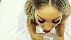 WET SLUT Monika Fox Gulps Golden Shower Cum Mouthful 2023