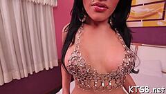 tranny bounces on massive cock anal ride