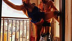 boss tricked me into pounding her ass on balcony thrill