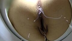 Public Toilet Anal Milk Enema Gush Explodes