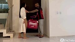 Delivery Guy Fucks Hot Curvy Brunette Alone Home!
