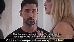 two guys ravage hot blonde spanish sub roughly