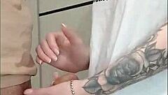 Teasing handjob thrill at wild house party