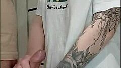 Teasing handjob thrill at wild house party