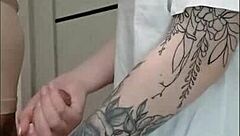 Teasing handjob thrill at wild house party