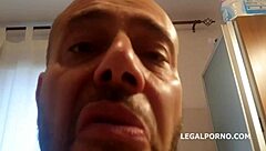 italian babe marco nero fists gaping ass then swallows cum