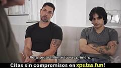 two guys ravage hot blonde spanish sub roughly