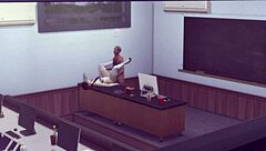 Student seduces teacher for top grades in steamy classroom threesome