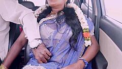 Indian tourist aunty dirty talk car sex with driver