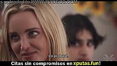 two guys ravage hot blonde spanish sub roughly