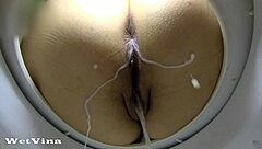 Public Toilet Anal Milk Enema Gush Explodes