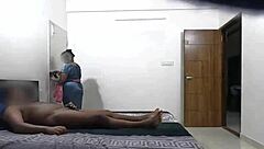 flashing throbbing cock at sexy maid samantha