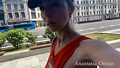 Cute Big Tits Woman Undresses Nude On Balcony Publicly