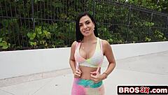 athletic dancer perfect body fucked hard for stranger cash