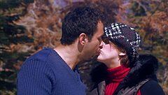 brunette milf eve lawrence rides cock on snow