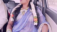 Indian tourist aunty dirty talk car sex with driver