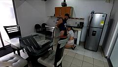 Horny boss pays extra to fuck curvy latina employee hard