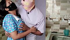 desi housewife's secret kitchen fuck passion