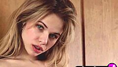 Petite blonde teen striptease explosion!