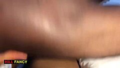 Nigerian ebony's nasty hairy pussy spanking screams