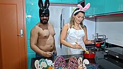 bunny mommy milf rides monster cocks hard this easter with big creampie loads
