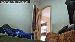 Hidden Cam Catches BBW Maid's Huge Naked Ass Cleaning House