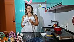 bunny mommy milf rides monster cocks hard this easter with big creampie loads