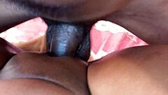 Sexy Ebony Teen Sucks Dick Then Doggy Fucks!