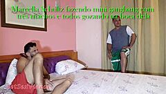 Marcella Schultz takes mini gangbang cumshots!