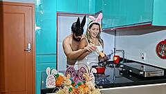 bunny mommy milf rides monster cocks hard this easter with big creampie loads