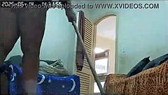 Hidden Cam Catches BBW Maid's Huge Naked Ass Cleaning House