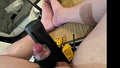 Strangers controlling my handy live—gonna make me explode cum all over these feet?
