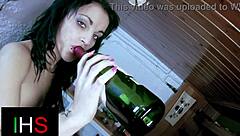 Sexy shaved girl squirts from anal pounding, muff diving, and swollen pussy fingering frenzy.