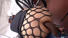 Huge Dildo Deflowers Beautiful Horny Slut's Big Ass