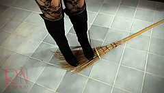 Halloween Witch Playboy Bunny Regina Noir Backstage Tease