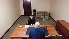 principal uh tries mature teacher's juicy pussy at work