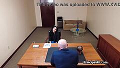 principal uh tries mature teacher's juicy pussy at work