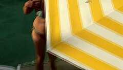 Beach stud unloads three massive cumshots deep in hairy mature pussy!