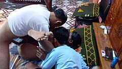 Village bikini teen gets 3some pounded by horny neighbor boys in raw frenzy