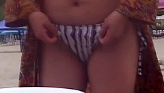 Beach stud unloads three massive cumshots deep in hairy mature pussy!