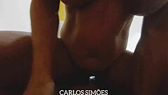 Dani fitness warms up with roommate carlos