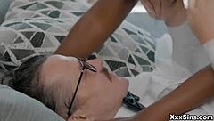 Robby hides under bride's dress for secret fun