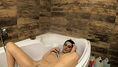 sugar babe teases in tight jeans to mega orgasm