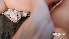 fingering girlfriend's shaved wet pussy up close