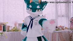 Cute Dragon Dances Furry Style