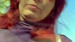 kinky redhead milf humiliated to forest bdsm orgasms