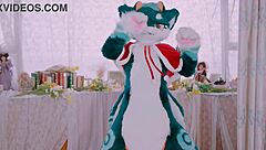 Cute Dragon Dances Furry Style