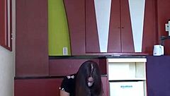 Brutal ball kicking torment in fierce gold kick action