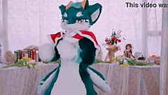 Cute Dragon Dances Furry Style
